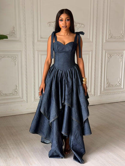 KIRA DRESS - DENIM